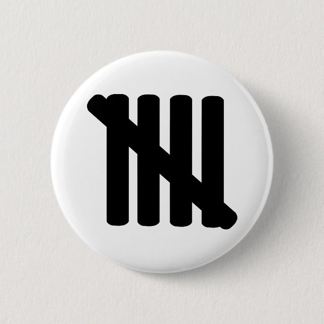 Chapa Redonda De 5 Cm 5to cumpleaños (Anverso)