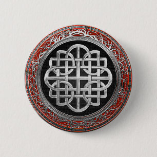Chapa Redonda De 5 Cm [600] Cruz de nudo sagrado de plata celta