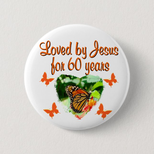 CHAPA REDONDA DE 5 CM 60.º DISEÑO DEL CUMPLEAÑOS DE LA MARIPOSA (Anverso)