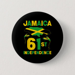 Chapa Redonda De 5 Cm 61° Día de la Independencia de Jamaica desde 1962 