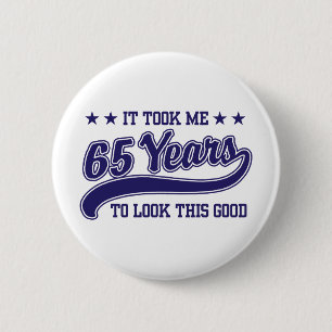 Chapa Redonda De 5 Cm 65 cumpleaños