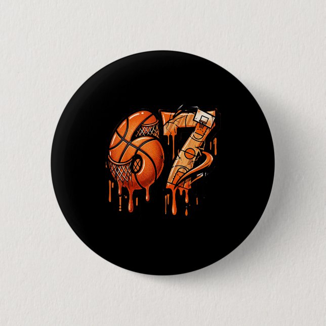 Chapa Redonda De 5 Cm 67 Basketball Ice Cream Drip Six Seven  (Anverso)