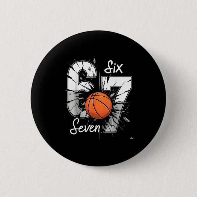 Chapa Redonda De 5 Cm 67 Basketball Six Seven 6 7 Meme 67  (Anverso)