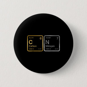Chapa Redonda De 5 Cm 67 Carbono Nitrógeno Ciencia Química Tabla Periódi