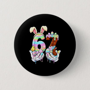Chapa Redonda De 5 Cm 67 divertido meme de conejo lindo de seis siete ge