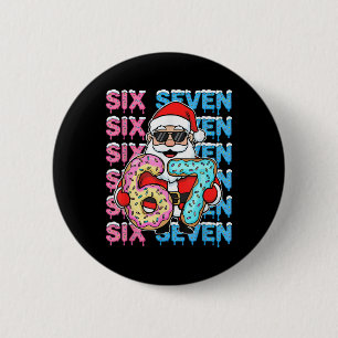 Chapa Redonda De 5 Cm 67 Donut Navidad Divertido Seis Siete Meme Santa N
