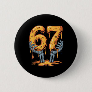 Chapa Redonda De 5 Cm 67 Drip Divertido Esqueleto Halloween 67 Meme Hela