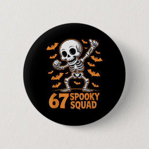 Chapa Redonda De 5 Cm 67 Equipo Espeluznante Halloween Esqueleto 6 7 Mem