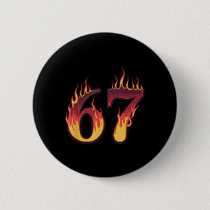 Chapa Redonda De 5 Cm 67 Flames Divertido Seis Siete Gen Alfa Meme Argot