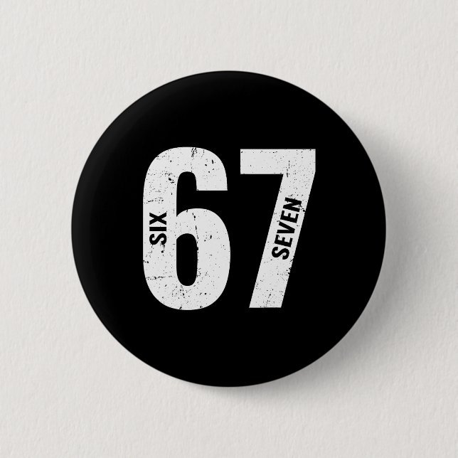 Chapa Redonda De 5 Cm 67 Funny Meme Six Seven Retro  (Anverso)