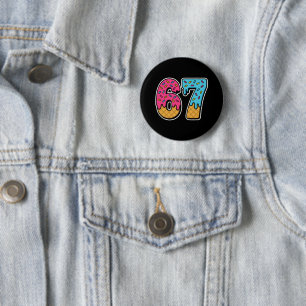 Chapa Redonda De 5 Cm 67 Gracioso Meme Ice Cream Seis Siete Gen Alpha