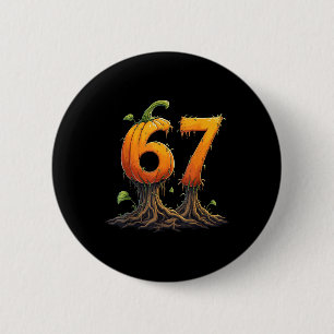 Chapa Redonda De 5 Cm 67 Halloween Brainrot Meme 6 7 Números Seis Siete 