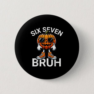 Chapa Redonda De 5 Cm 67 Halloween Divertido Seis Siete Meme Brainrot Ca
