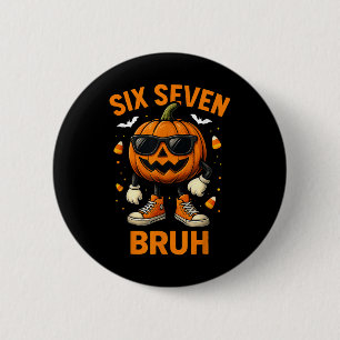 Chapa Redonda De 5 Cm 67 Halloween Divertido Seis Siete Meme Brainrot Ca
