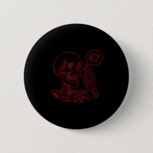 Chapa Redonda De 5 Cm 67 Halloween Esqueleto Seis Siete Meme Rotura Cere