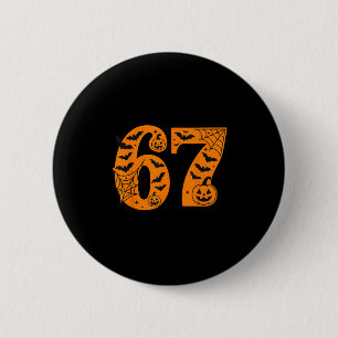 Chapa Redonda De 5 Cm 67 Halloween Seis Siete Brainrot Meme Niños Divers