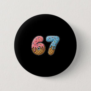 Chapa Redonda De 5 Cm 67 Helado 67 Meme Divertido Seis Siete Hombres Gen