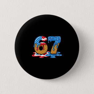 Chapa Redonda De 5 Cm 67 Helado Goteo Meme Divertido Seis Siete Gen Alfa