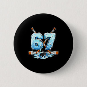 Chapa Redonda De 5 Cm 67 Hockey Goteo Número Estilo Meme Divertido Gráfi