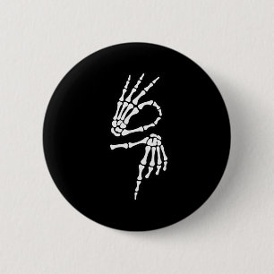 Chapa Redonda De 5 Cm 67 Mano de esqueleto Meme 6 7 Halloween Seis Siete