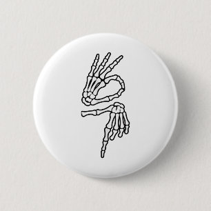 Chapa Redonda De 5 Cm 67 Mano de esqueleto Meme 6 7 Halloween Seis Siete