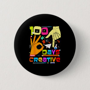 Chapa Redonda De 5 Cm 67 Meme 100 días de escuela Niños creativos Maestr