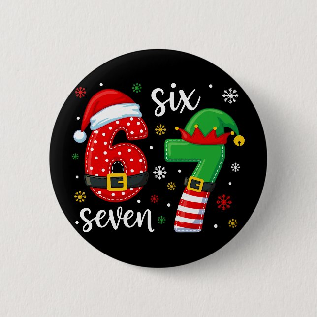 Chapa Redonda De 5 Cm 67 Meme Christmas (Anverso)