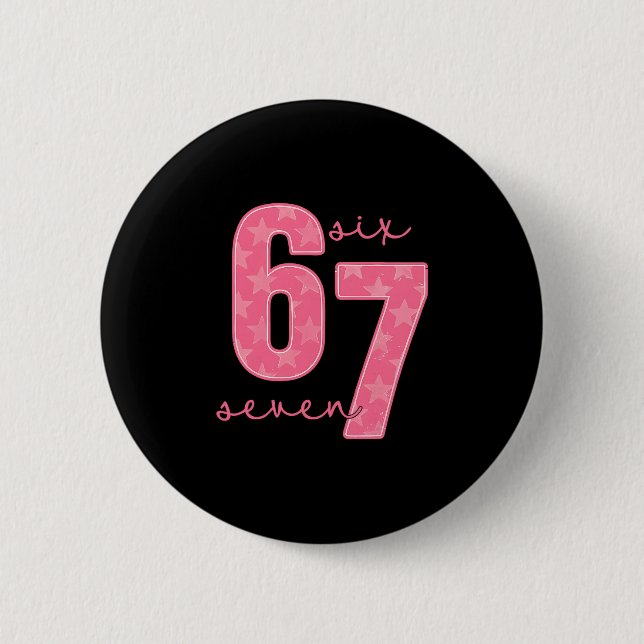 Chapa Redonda De 5 Cm 67 Meme divertido  (Anverso)