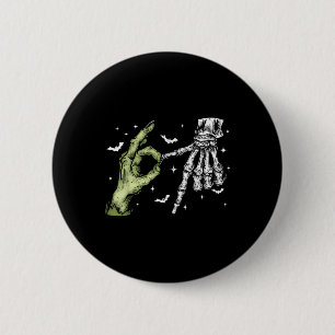 Chapa Redonda De 5 Cm 67 Meme Esqueleto Mano Zombie 6 7 Halloween Seis S