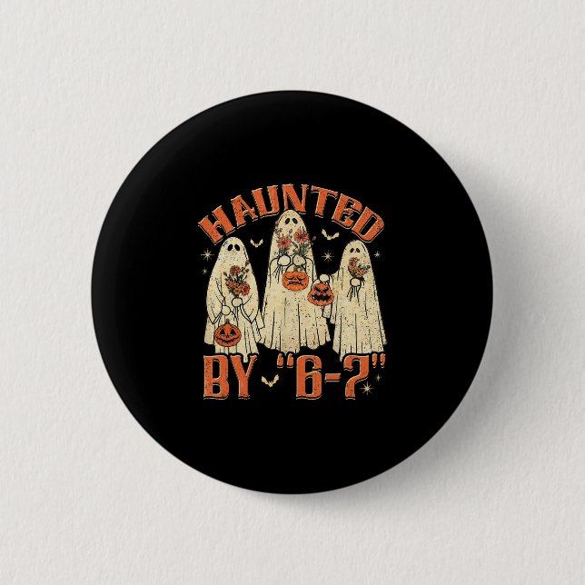 Chapa Redonda De 5 Cm 67 Meme Halloween Embrujado  (Anverso)