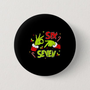 Chapa Redonda De 5 Cm 67 Meme Humor 6-7 Divertida Navidad Seis Siete Nav