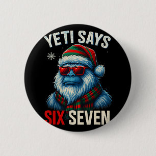 Chapa Redonda De 5 Cm 67 Meme Navidad Bigfoot Divertido Yeti Dice Seis S