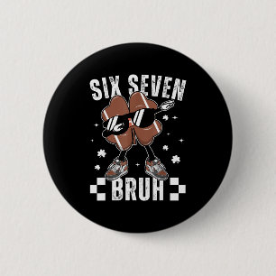 Chapa Redonda De 5 Cm 67 Meme Seis Siete Bruh Trébol de la Suerte Fútbol
