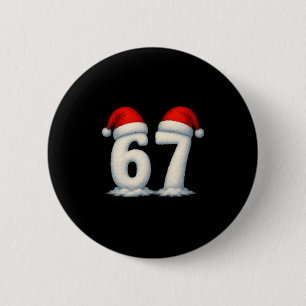 Chapa Redonda De 5 Cm 67 Navidad Números de Nieve 6 7 Meme Gen Alp