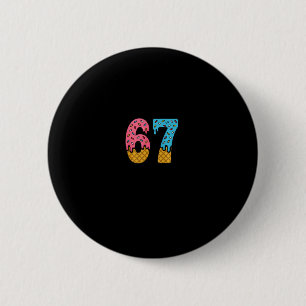 Chapa Redonda De 5 Cm 67 Number Six Seven Alpha Slang Helado Goteo Diver