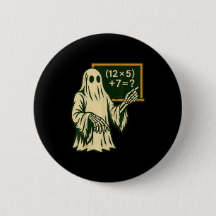 Chapa Redonda De 5 Cm 67 Profesor Fantasma de Halloween Seis Siete Meme