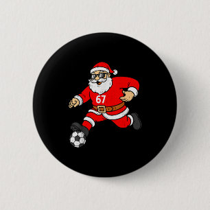 Chapa Redonda De 5 Cm 67 Santa Fútbol Six Seven Meme Navidad Srt Hombres