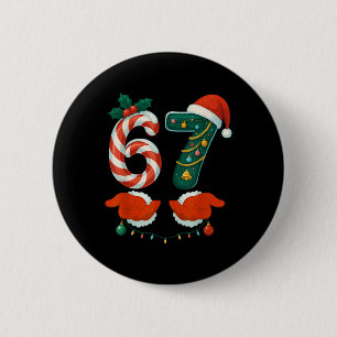 Chapa Redonda De 5 Cm 67 Seis Siete 6 7 Meme Personalizado Pareja Navida