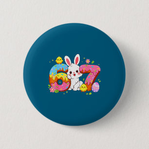 Chapa Redonda De 5 Cm 67 Seis Siete Bunny Conejo Para Niñas Niños Teac