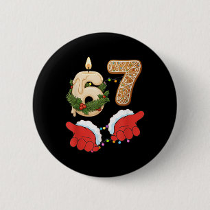 Chapa Redonda De 5 Cm 67 Seis Siete Meme Navidad Vela Pan de Jengibre Ge