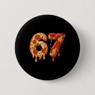 Chapa Redonda De 5 Cm 67 Six Seven 6-7 Pizza Y Nuggets De Pollo Brainrot