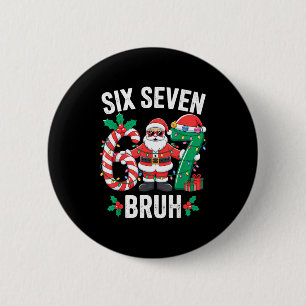 Chapa Redonda De 5 Cm 67 Six Seven Burh Navidad 6 7 Meme Pijama Gen A
