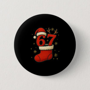 Chapa Redonda De 5 Cm 67 Six Seven Funny Gen Alpha Meme Navidad 2025