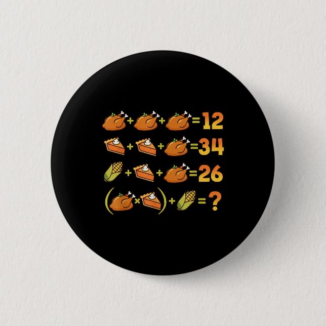 Chapa Redonda De 5 Cm 67 Six Seven Meme Math Thanksgiving Equation Logic (Anverso)