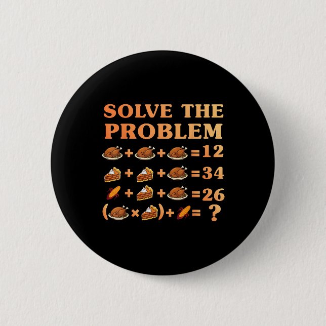 Chapa Redonda De 5 Cm 67 Six Seven Meme Math Thanksgiving Equation Logic (Anverso)