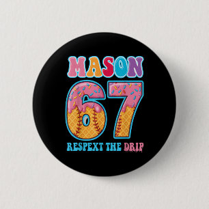 Chapa Redonda De 5 Cm 6 7 Béisbol Mason Goteo Número 67 Jugador O Cumple