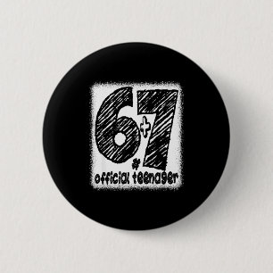 Chapa Redonda De 5 Cm 6+7 cumpliendo 13 años adolescentes niños divertid
