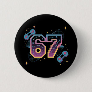 Chapa Redonda De 5 Cm 6 7 Seis Siete Juegos Generación Z Alpha Modismo d