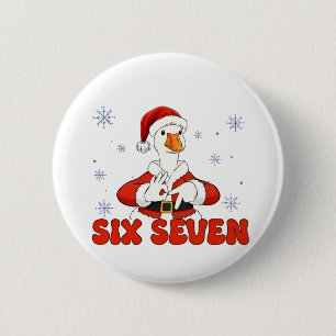 Chapa Redonda De 5 Cm 6 7 Seis Siete Mano Gansos Navidad Gen Z Alpha