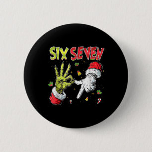 Chapa Redonda De 5 Cm 6 7 Seis Siete Mano Gen Z Alpha Meme Slang Navidad